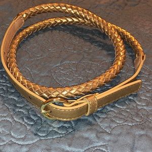 SOLD NWOT gold New York & Co. braided waist belt